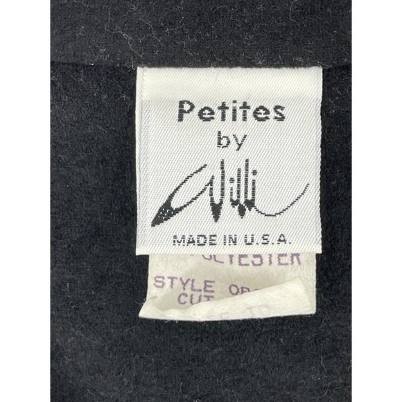 Vintage Petites by Willi USA Women's Faux Suede Rhinestone Crop Jacket Size 10 - Picture 6 of 12